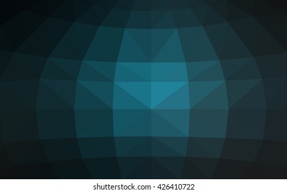Dark blue polygonal illustration, which consist of triangles. Triangular design for your business. Creative geometric background in Origami style with gradient.