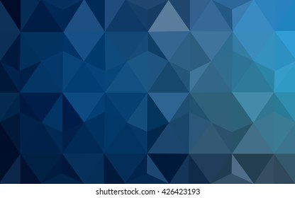 Dark blue polygonal illustration, which consist of triangles. Geometric background in Origami style with gradient. Triangular design for your business.