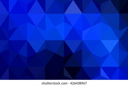 Dark blue polygonal illustration, which consist of triangles. Geometric background in Origami style with gradient. Triangular design for your business.
