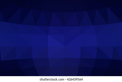 Dark blue polygonal illustration, which consist of triangles. Triangular design for your business. Creative geometric background in Origami style with gradient.