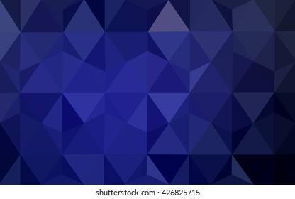 Dark blue polygonal illustration, which consist of triangles. Geometric background in Origami style with gradient. Triangular design for your business.