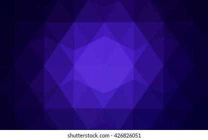 Dark blue polygonal illustration, which consist of triangles. Geometric background in Origami style with gradient. Triangular design for your business.