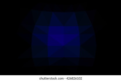 Dark blue polygonal illustration, which consist of triangles. Triangular design for your business. Creative geometric background in Origami style with gradient.