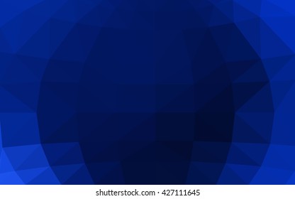 Dark blue polygonal illustration, which consist of triangles. Triangular design for your business. Creative geometric background in Origami style with gradient.