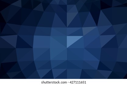 Dark blue polygonal illustration, which consist of triangles. Triangular design for your business. Creative geometric background in Origami style with gradient.