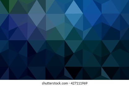 Dark blue polygonal illustration, which consist of triangles. Geometric background in Origami style with gradient. Triangular design for your business.