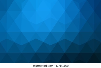 Dark blue polygonal illustration, which consist of triangles. Geometric background in Origami style with gradient. Triangular design for your business.