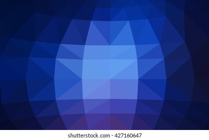 Dark blue polygonal illustration, which consist of triangles. Triangular design for your business. Creative geometric background in Origami style with gradient.