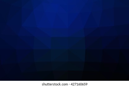 Dark blue polygonal illustration, which consist of triangles. Triangular design for your business. Creative geometric background in Origami style with gradient.