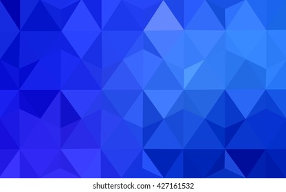 Dark blue polygonal illustration, which consist of triangles. Geometric background in Origami style with gradient. Triangular design for your business.