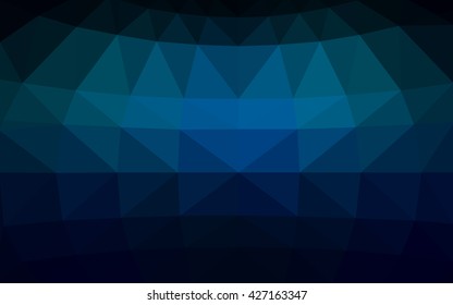 Dark blue polygonal illustration, which consist of triangles. Triangular design for your business. Creative geometric background in Origami style with gradient.