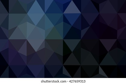 Dark blue polygonal illustration, which consist of triangles. Geometric background in Origami style with gradient. Triangular design for your business.