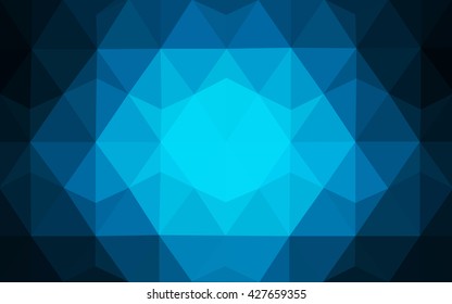 Dark blue polygonal illustration, which consist of triangles. Geometric background in Origami style with gradient. Triangular design for your business.