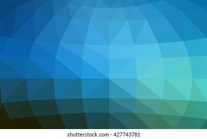 Dark blue polygonal illustration, which consist of triangles. Triangular design for your business. Creative geometric background in Origami style with gradient.