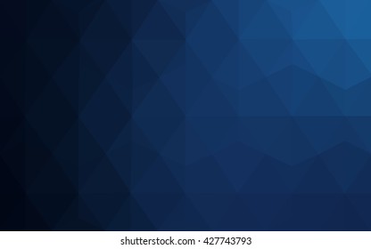 Dark blue polygonal illustration, which consist of triangles. Geometric background in Origami style with gradient. Triangular design for your business.