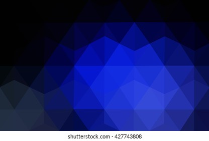 Dark blue polygonal illustration, which consist of triangles. Geometric background in Origami style with gradient. Triangular design for your business.