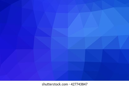 Dark blue polygonal illustration, which consist of triangles. Triangular design for your business. Creative geometric background in Origami style with gradient.