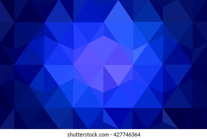 Dark blue polygonal illustration, which consist of triangles. Geometric background in Origami style with gradient. Triangular design for your business.