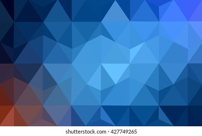 Dark blue polygonal illustration, which consist of triangles. Geometric background in Origami style with gradient. Triangular design for your business.