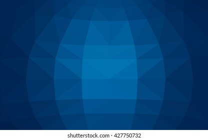 Dark blue polygonal illustration, which consist of triangles. Triangular design for your business. Creative geometric background in Origami style with gradient.