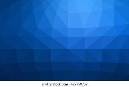 Dark blue polygonal illustration, which consist of triangles. Triangular design for your business. Creative geometric background in Origami style with gradient.