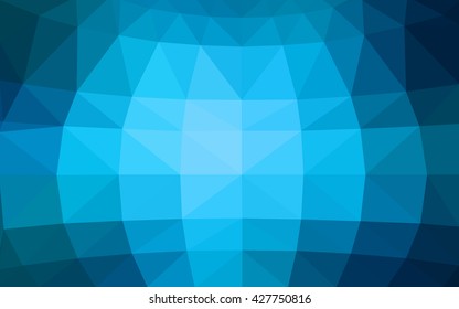 Dark blue polygonal illustration, which consist of triangles. Triangular design for your business. Creative geometric background in Origami style with gradient.