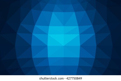 Dark blue polygonal illustration, which consist of triangles. Triangular design for your business. Creative geometric background in Origami style with gradient.