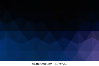 Dark blue polygonal illustration, which consist of triangles. Geometric background in Origami style with gradient. Triangular design for your business.