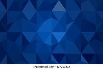 Dark blue polygonal illustration, which consist of triangles. Geometric background in Origami style with gradient. Triangular design for your business.