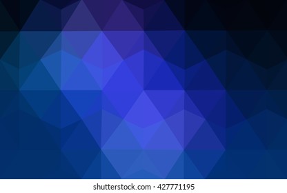 Dark blue polygonal illustration, which consist of triangles. Geometric background in Origami style with gradient. Triangular design for your business.