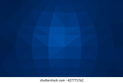 Dark blue polygonal illustration, which consist of triangles. Triangular design for your business. Creative geometric background in Origami style with gradient.