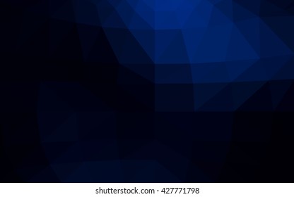 Dark blue polygonal illustration, which consist of triangles. Triangular design for your business. Creative geometric background in Origami style with gradient.