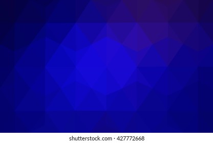 Dark blue polygonal illustration, which consist of triangles. Geometric background in Origami style with gradient. Triangular design for your business.