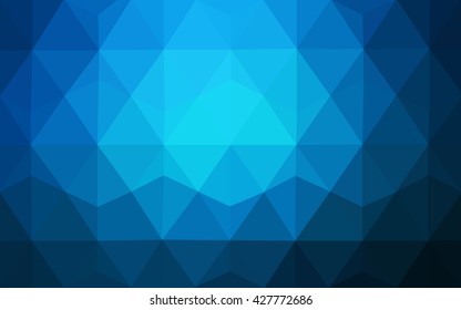 Dark blue polygonal illustration, which consist of triangles. Geometric background in Origami style with gradient. Triangular design for your business.