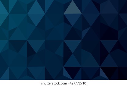 Dark blue polygonal illustration, which consist of triangles. Geometric background in Origami style with gradient. Triangular design for your business.