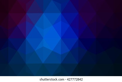 Dark blue polygonal illustration, which consist of triangles. Geometric background in Origami style with gradient. Triangular design for your business.