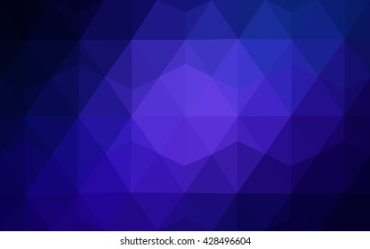 Dark blue polygonal illustration, which consist of triangles. Geometric background in Origami style with gradient. Triangular design for your business.