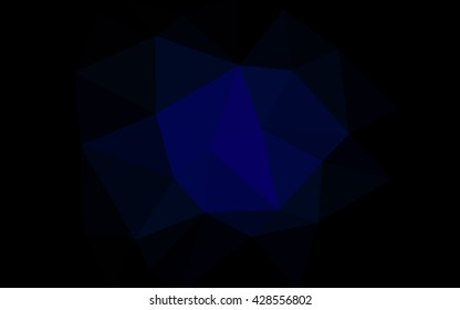 Dark blue polygonal illustration, which consist of triangles. Triangular design for your business. Creative geometric background in Origami style with gradient.