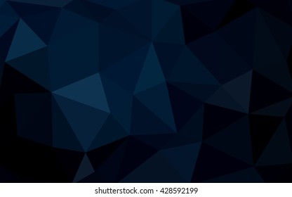 Dark blue polygonal illustration, which consist of triangles. Triangular design for your business. Creative geometric background in Origami style with gradient.
