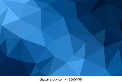Dark blue polygonal illustration, which consist of triangles. Triangular design for your business. Creative geometric background in Origami style with gradient.