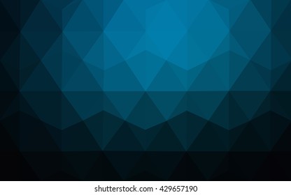 Dark blue polygonal illustration, which consist of triangles. Geometric background in Origami style with gradient. Triangular design for your business.