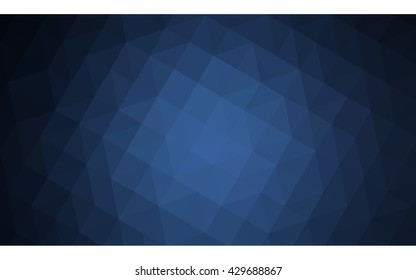 Dark blue polygonal illustration, which consist of triangles. Geometric background in Origami style with gradient. Triangular design for your business.