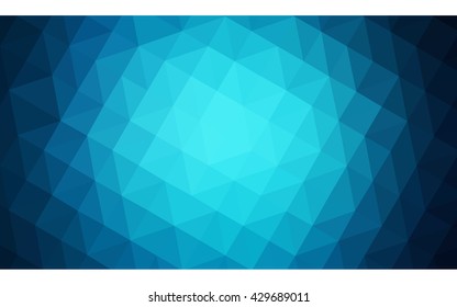 Dark blue polygonal illustration, which consist of triangles. Geometric background in Origami style with gradient. Triangular design for your business.