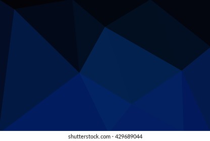 Dark blue polygonal illustration, which consist of triangles. Geometric background in Origami style with gradient. Triangular design for your business.