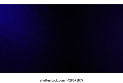 Dark blue polygonal illustration, which consist of triangles. Geometric background in Origami style with gradient. Triangular design for your business.