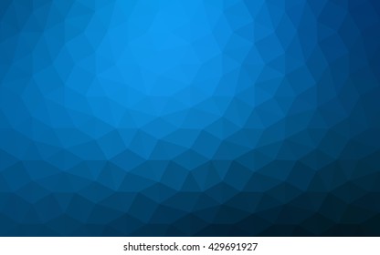 Dark blue polygonal illustration, which consist of triangles. Geometric background in Origami style with gradient. Triangular design for your business.