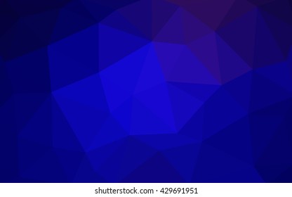 Dark blue polygonal illustration, which consist of triangles. Triangular design for your business. Creative geometric background in Origami style with gradient.