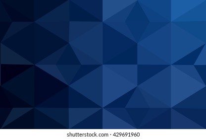 Dark blue polygonal illustration, which consist of triangles. Geometric background in Origami style with gradient. Triangular design for your business.