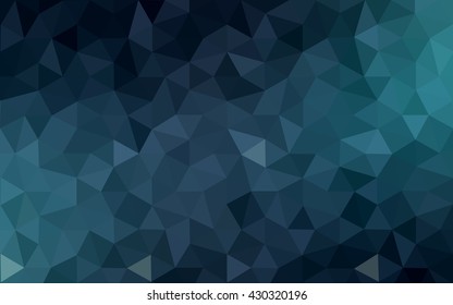 Dark blue polygonal illustration, which consist of triangles. Geometric background in Origami style with gradient. Triangular design for your business.