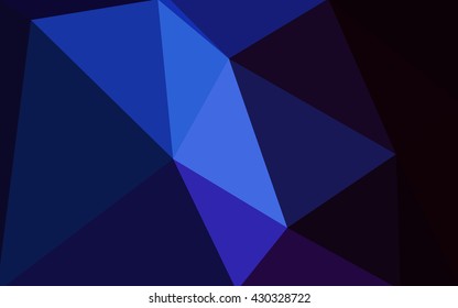 Dark blue polygonal illustration, which consist of triangles. Geometric background in Origami style with gradient. Triangular design for your business.